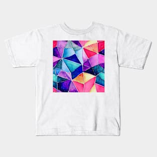 Watercolor shapes pattern Kids T-Shirt